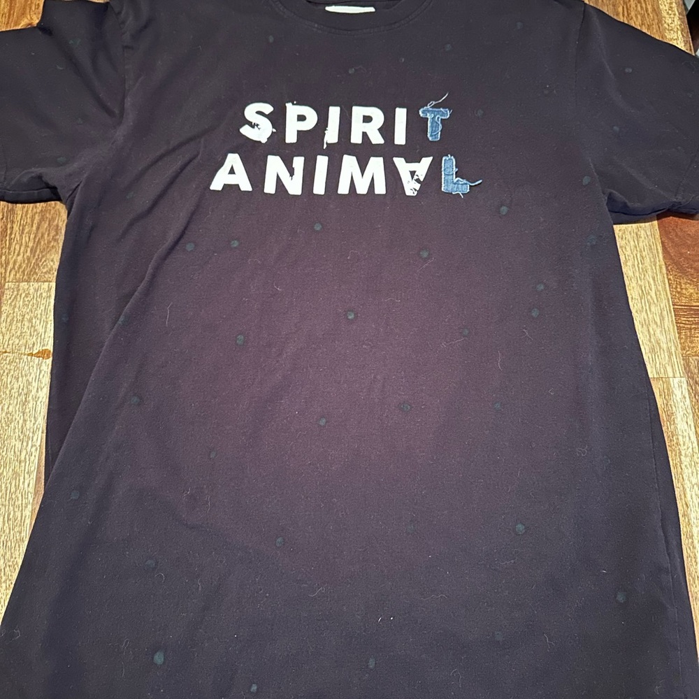 Mens NWOT Distressed Graphic T-Shirt - Spirit Animal